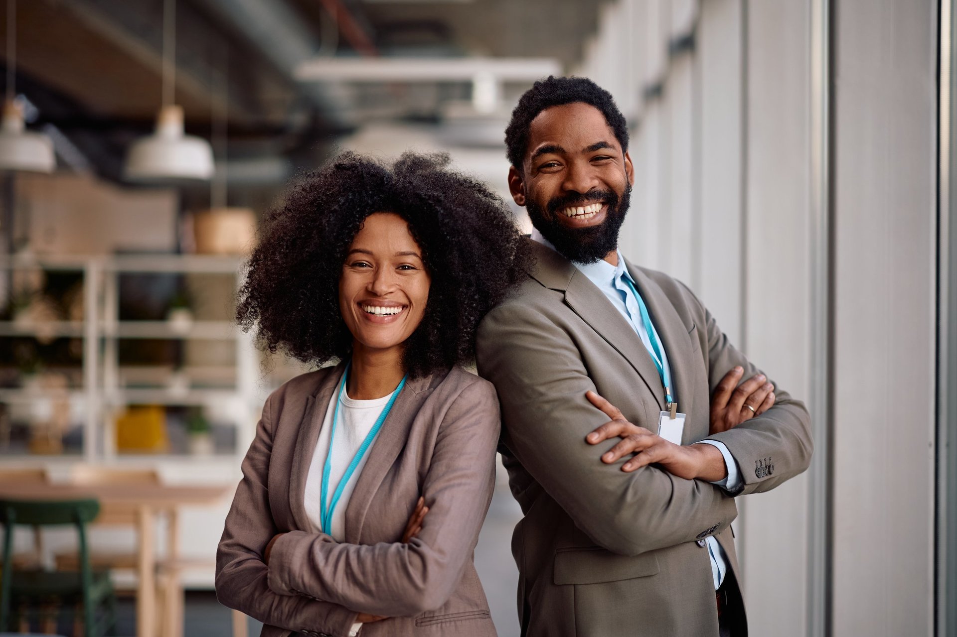Confident African American entrepreneur representing our journey