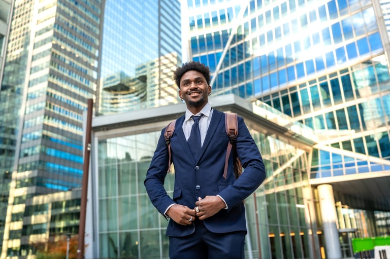 Ambitious professional representing elite entrepreneurship